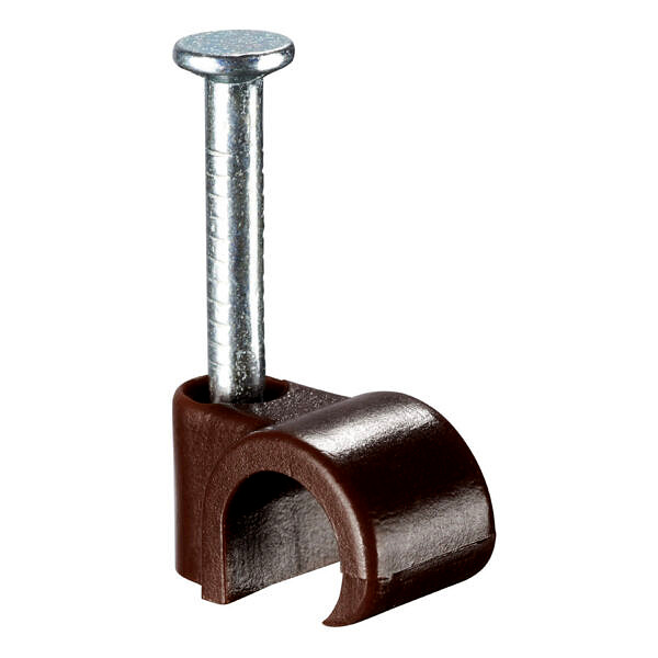 Round Cable Clips Brown 3.5mm (pk 100) UNIFIX