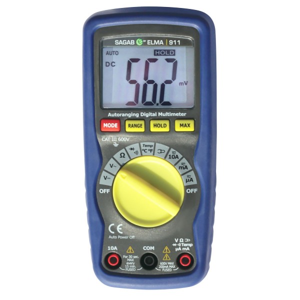 Digital Multimeter Elma 911 Professional Multimeter with Temperature 600V AC/DC 0-20MOhm