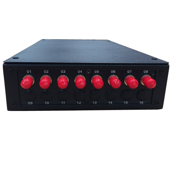 Fibre Optic Breakout Box 16 Way Outside Connectors MM ST Simplex