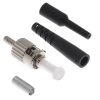 Epoxy & Polish Fibre Optic Connector Simplex MM ST Ceramic Black 3mm & 900 Microns