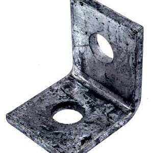 Channel Bracket Angled 90 Degree Hot Dip Galvanised Steel 1+1 Hole P1026 (W) 50mm x (D) 47mm