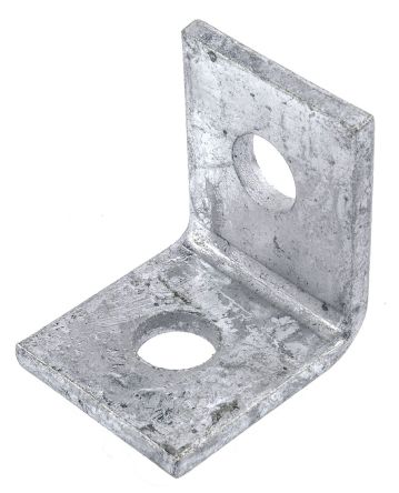 Channel Bracket Angled 90 Degree Hot Dip Galvanised Steel 1+1 Hole P1026 (W) 50mm x (D) 47mm