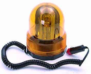 Amber Warning Light Beacon Rotating 12v Lead Length 4.4Mtr
