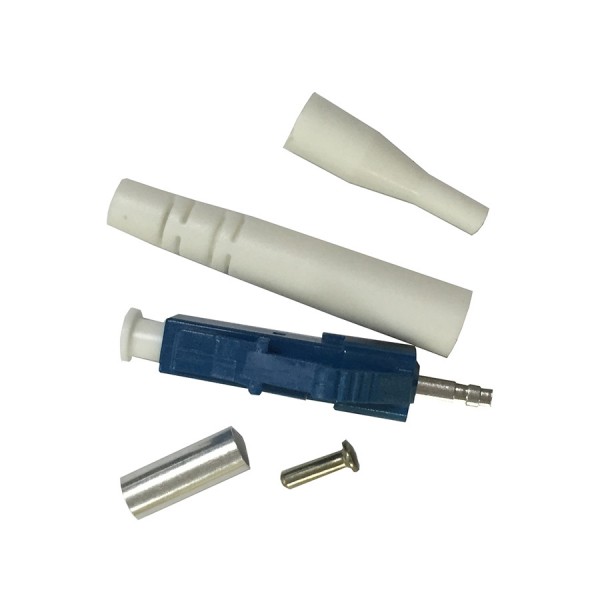 Epoxy & Polish Fibre Optic Connector Simplex SM LC Ceramic Blue 3mm & 900 Microns