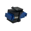 Fibre Keystone Jack Black Body SC Simplex Singlemode Blue Adaptor