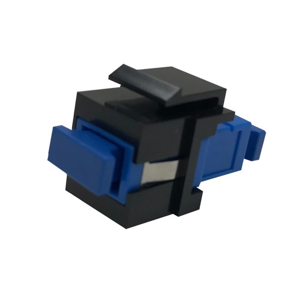 Fibre Keystone Jack Black Body SC Simplex Singlemode Blue Adaptor