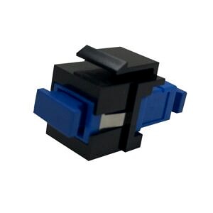 Fibre Keystone Jack Black Body SC Simplex Singlemode Blue Adaptor