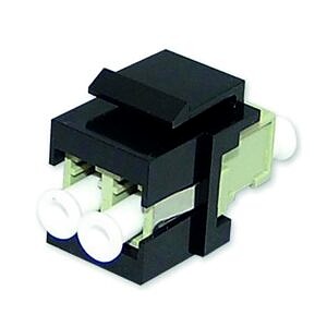 Fibre Keystone Jack Black Body LC Duplex Multimode Beige Adaptor