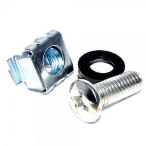 Cage Nut & Bolts Pozi Screw Silver M6 (bag 50)