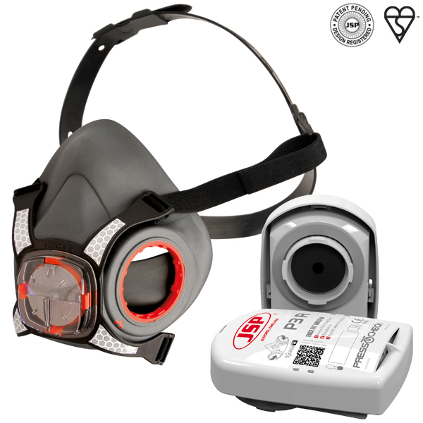 JSP Force 8 Mask Respirator With Press-to-check Filters P3