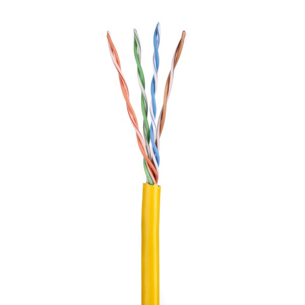 Cat5E Data Cable Solid U/UTP LSZH 4 Pair Yellow 305m