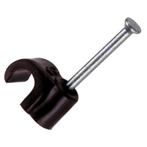 Round Cable Clips Black 5mm (pk 100)