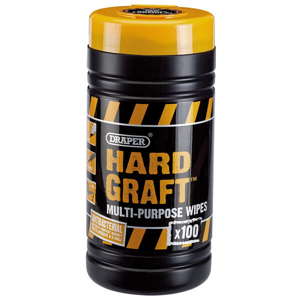Draper 'Hard Graft' Multi-Purpose Wipes (tub 100)