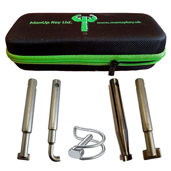 CoverUp Key Manhole Lifting Tool Telecoms Kit 4 Tips