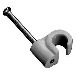 Round Cable Clips White 3.5mm (pk 100) UNIFIX