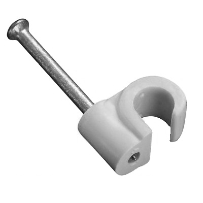 Round Cable Clips White 3.5mm (pk 100) UNIFIX