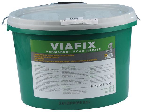 Viafix Instant Pothole Repair 10mm - 25kg tub