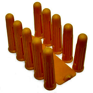 Yellow Plastic Wall Plug Solid Wall (pk 100)