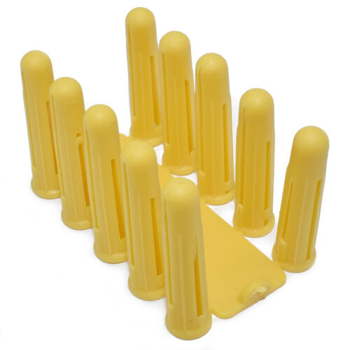 Yellow Plastic Wall Plug Solid Wall (pk 100)